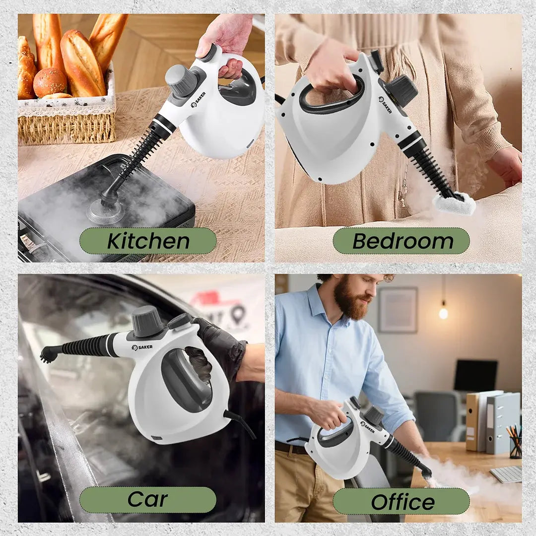 Handheld Steam Cleaner, High-Powered 1050W Multi-Surface Cleaner for Kitchen Bathroom Car Interior, 8-Piece Accessory Kit, Child Lock Safety, Black Friday Deal Cleaning Machines Cleaning Set