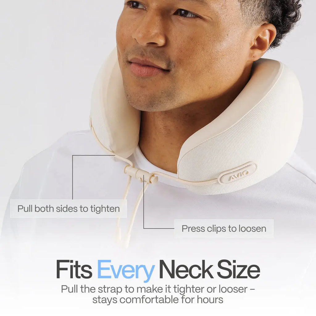 AVIO X Mellow Sleep Collab | Cloud Travel Pillow Capsule, 3-Zone Ergonomic Support Memory Foam Neck Pillow, Ultra Soft Mellow Cloud Tech, Cooling Breathable Fabric, 360° Ergonomic Support, Compact Packable Design with Premium Silicone Storage Capsule