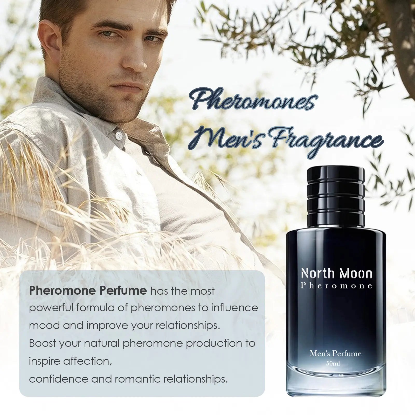 North Moon Men'S Perfume, Long-Lasting Light Fragrance Fresh Niche Perfume Men and Women Mood Atmosphere Dating Perfume