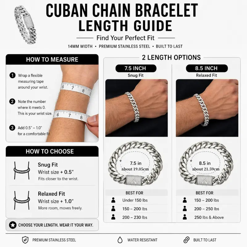Silver Stainless Steel Cuban Link Bracelet for Men, 14Mm Heavy Chain with A–Z Initial Letter Clasp, Gothic Punk Hip Hop Style, Personalized Modern Gift for Him Tiktokshopspringglowup
