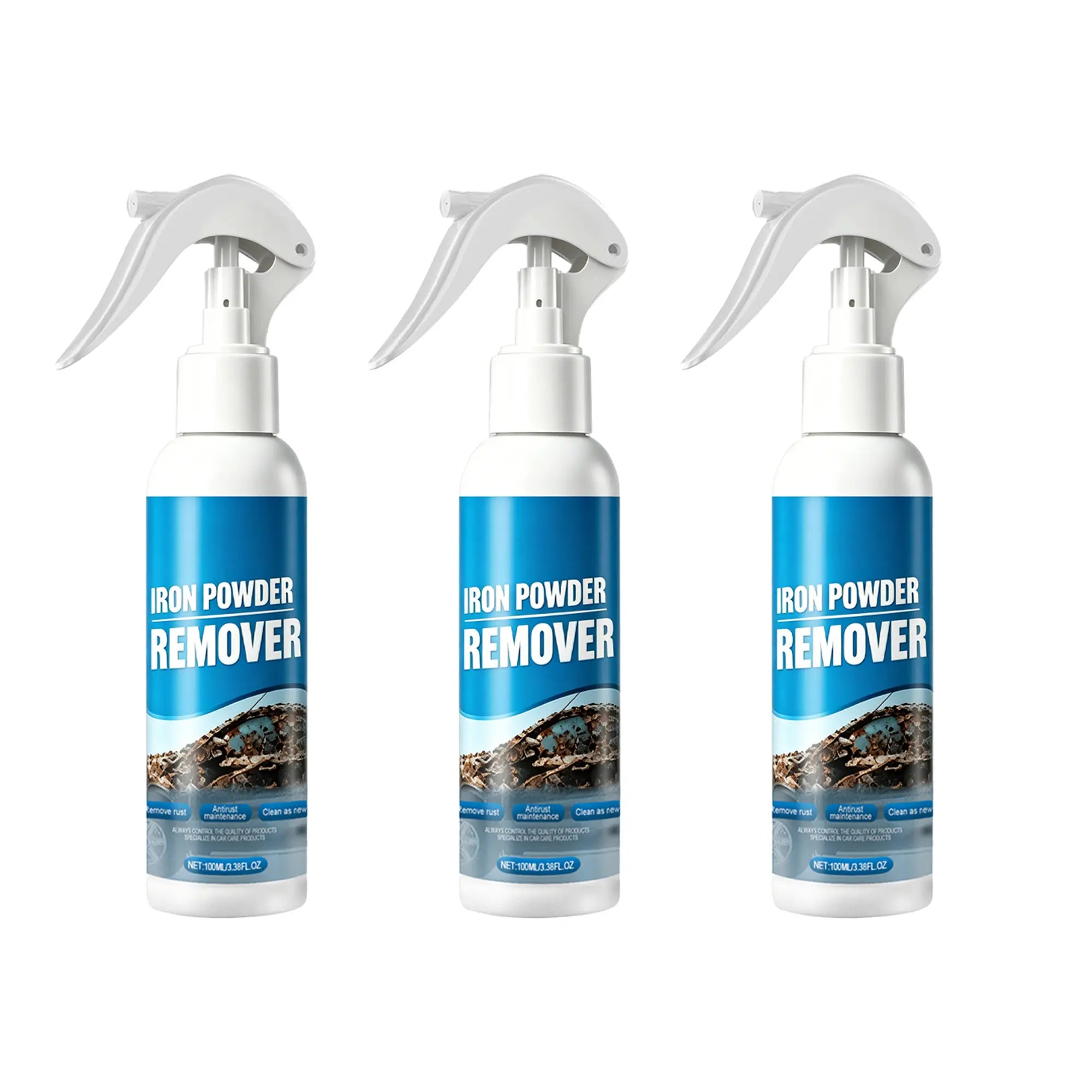 Automotive Rust Remover Spray (120ML) - Fast-Acting Iron & Rust Cleaner for Wheels, Rims, Metal Surfaces - Car Detailing Products, Detailing Products Chemicals - Safe on Most Automotive Finishes, Cars, Motorcycles,Summervibes
