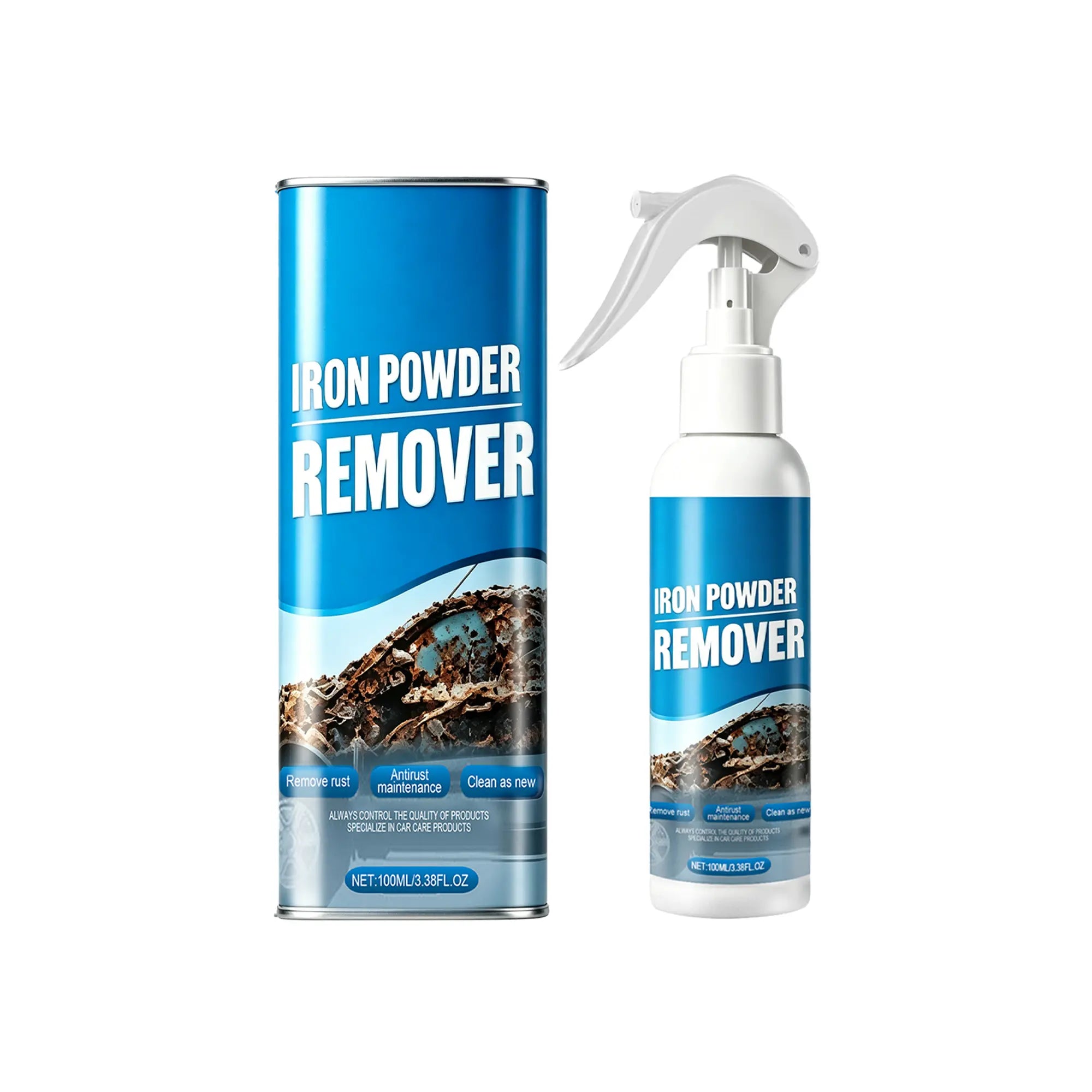 Automotive Rust Remover Spray (120ML) - Fast-Acting Iron & Rust Cleaner for Wheels, Rims, Metal Surfaces - Car Detailing Products, Detailing Products Chemicals - Safe on Most Automotive Finishes, Cars, Motorcycles,Summervibes