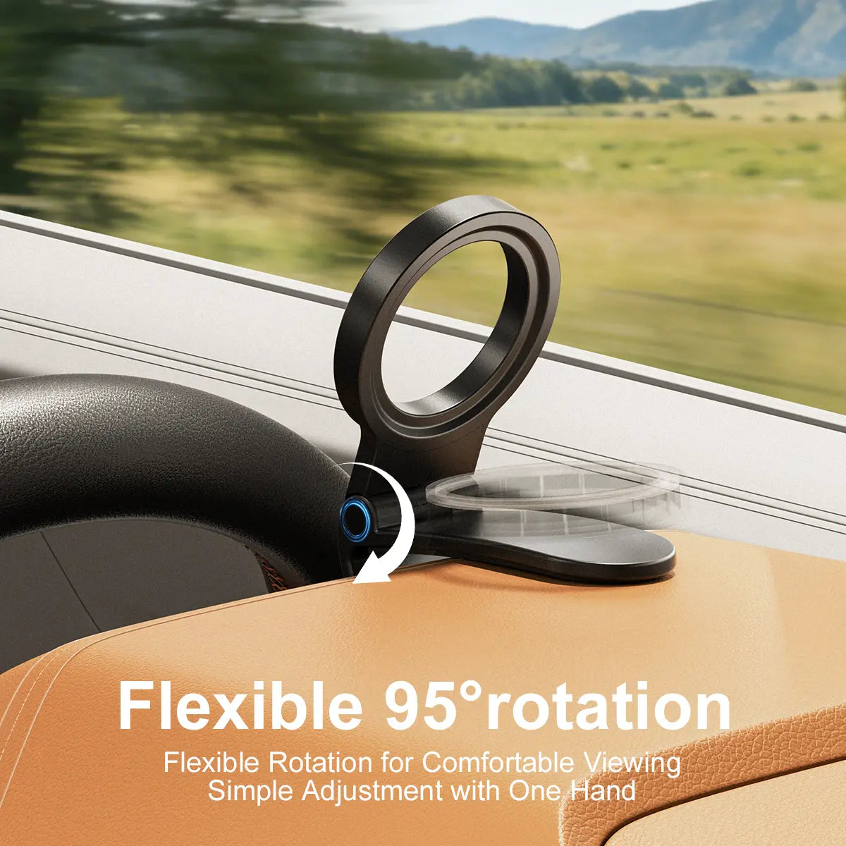Magnetic Car Phone Mount, Hands Free Cell Phone Holder Clip Car Accessories Fit Iphone 17 16 15 14 13 12 Pro plus Max 95° Adjustable Car Phone Holder for Magsafe Phone Holders