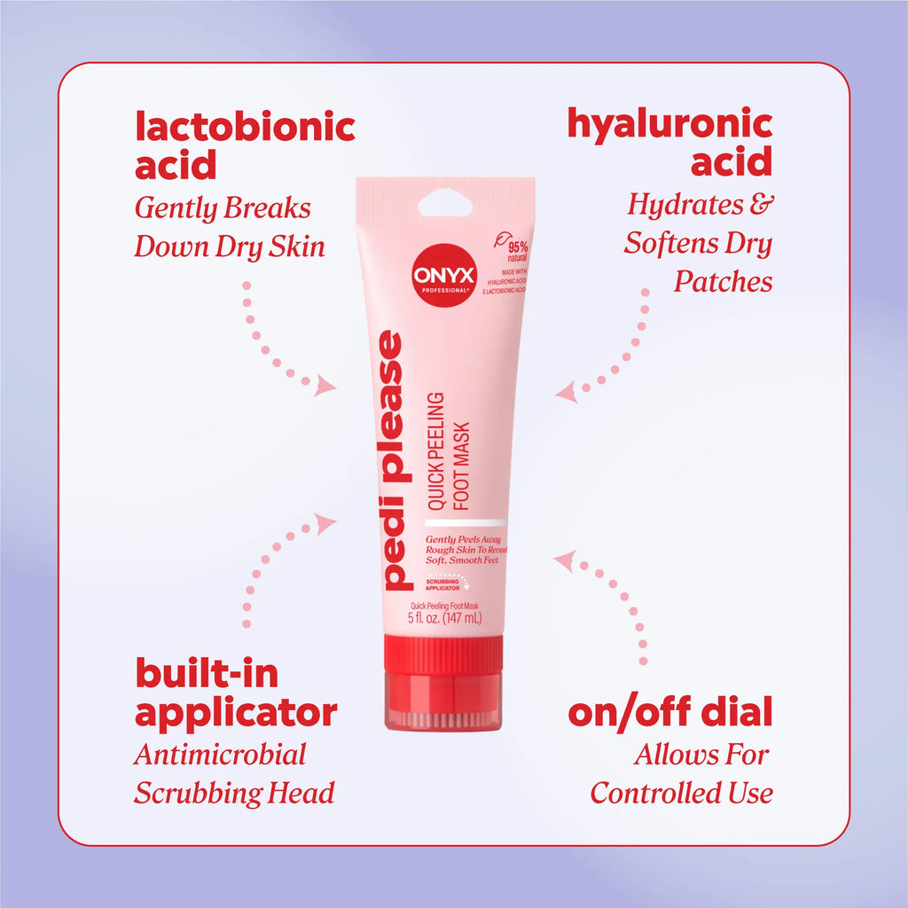 Onyx Professional 3-Step Foot Facial | Includes 3 Products to Smooth, Soften & Moisturize Dry & Callused Feet with Pedi Please, Pedi Polisher, & Cracked Heel Balm
