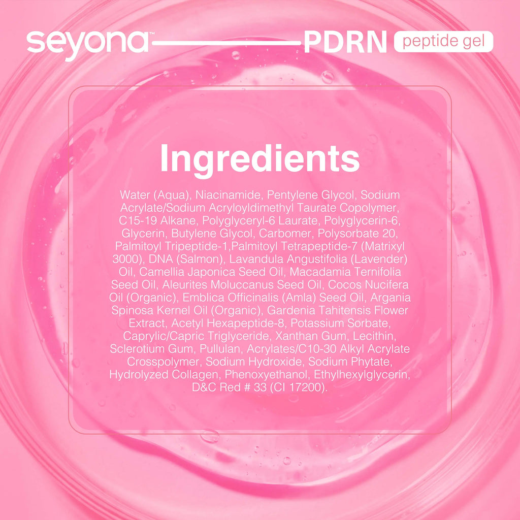 Seyona Jelly Peptide Gel with PDRN | Hydrating Collagen & Niacinamide Moisturizer | Lightweight Daily Skincare for Smooth, Healthy-Looking Glow