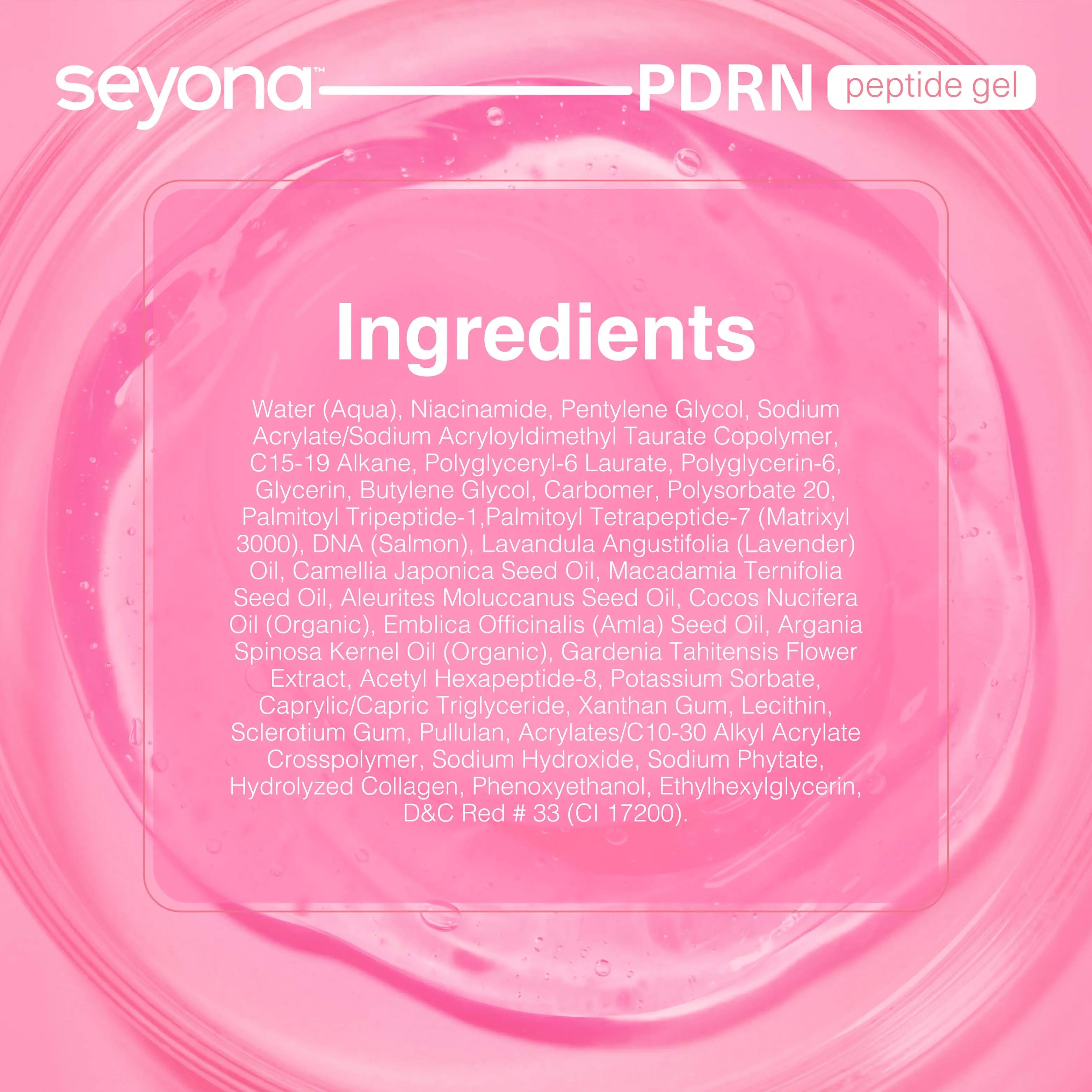 Seyona Jelly Peptide Gel with PDRN | Hydrating Collagen & Niacinamide Moisturizer | Lightweight Daily Skincare for Smooth, Healthy-Looking Glow
