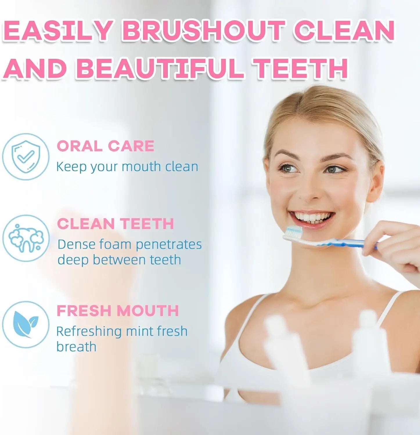 Fluoride Free Toothpaste,Niacinamide Ultra Whitening, Long-Lasting Freshness anti Plaque, Oral Health Management Teeth Whitening Solution