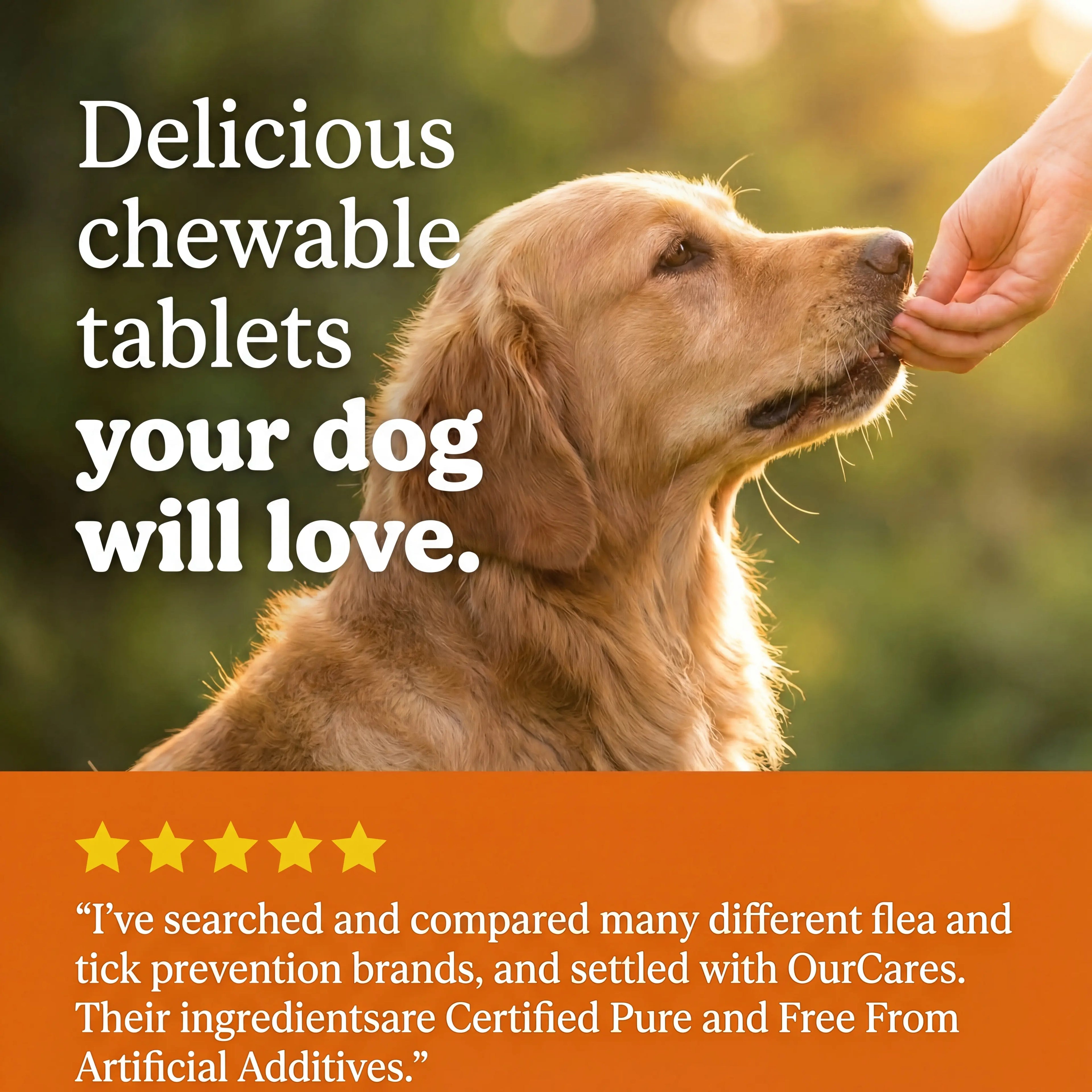 OURCARES Bites Prevention Chews for Dogs Natural Chicken Flavor 120 Count Plant-Based with Probiotics Coconut Oil Flaxseed & Fish Oil for All Breeds-New & OLD PACKAGING,RANDOM DELIVERY