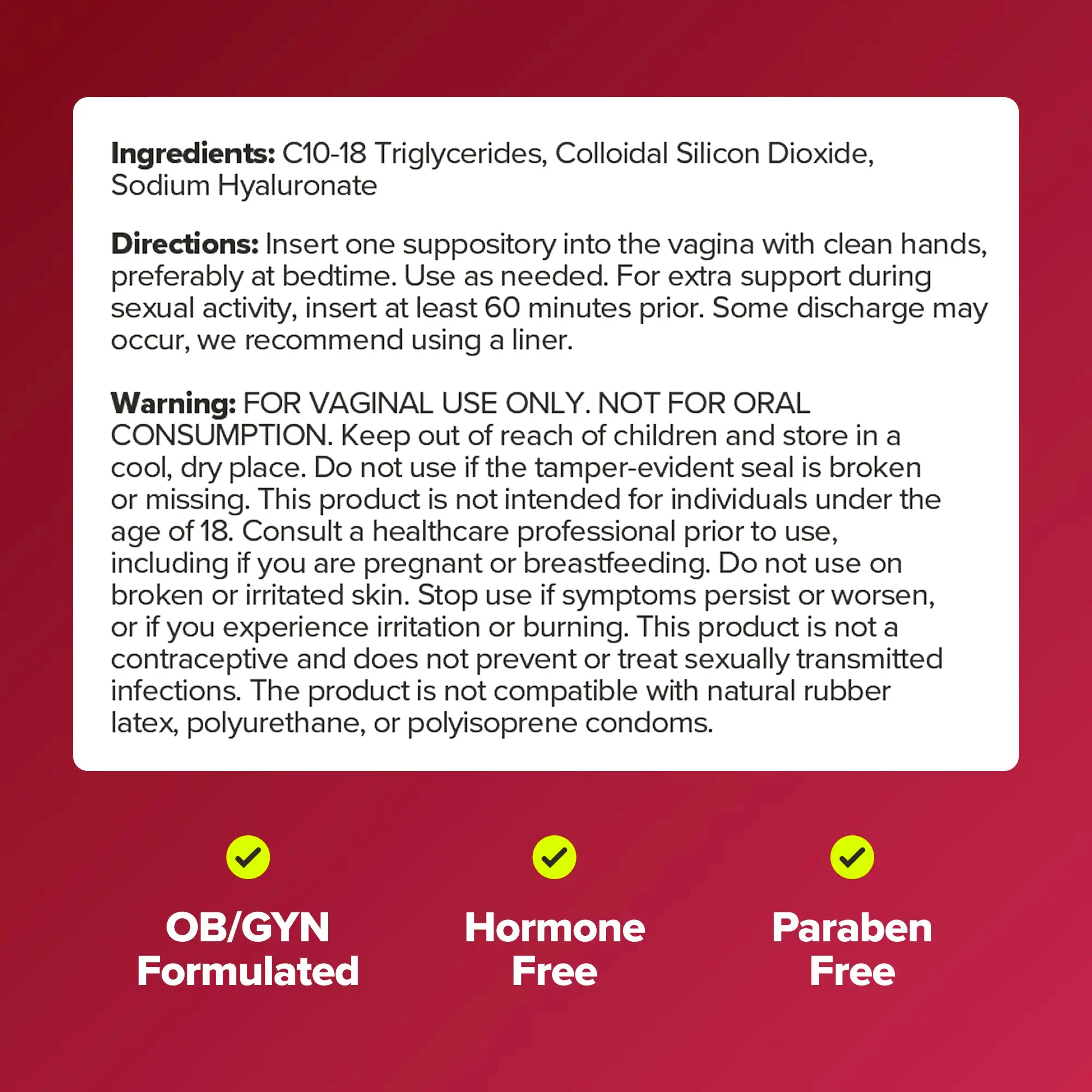 URO Total Hydration Duo - Vaginal Moisture Capsules + Hyaluronic Acid Suppositories
