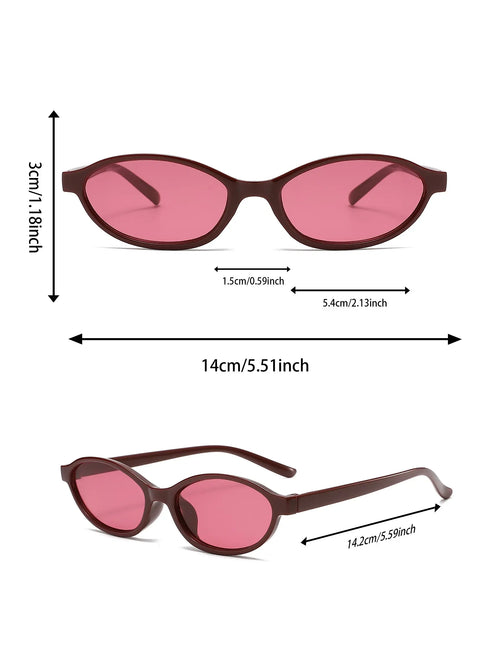 8 Pairs Fashionable Women'S Multicolor Small Frame Tinted Lenses Sunglasses, Modern Minimalist Style, Ideal for Outdoor Activities, Dates, Beach
