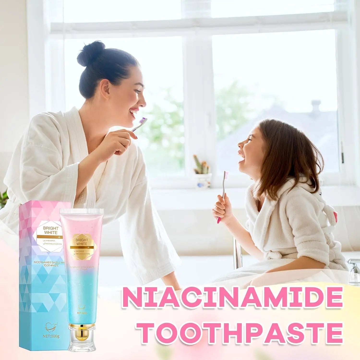 Fluoride Free Toothpaste,Niacinamide Ultra Whitening, Long-Lasting Freshness anti Plaque, Oral Health Management Teeth Whitening Solution
