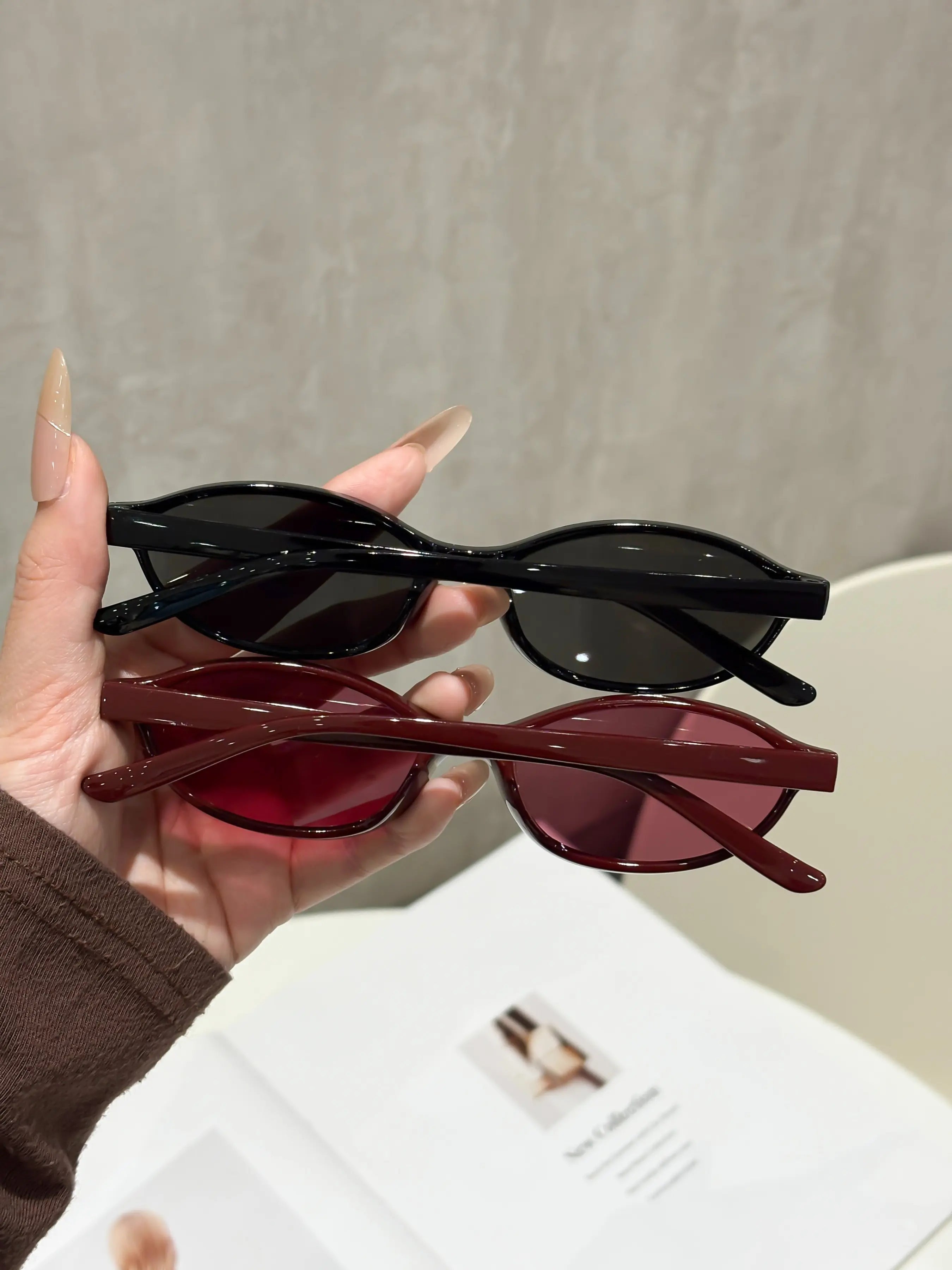8 Pairs Fashionable Women'S Multicolor Small Frame Tinted Lenses Sunglasses, Modern Minimalist Style, Ideal for Outdoor Activities, Dates, Beach