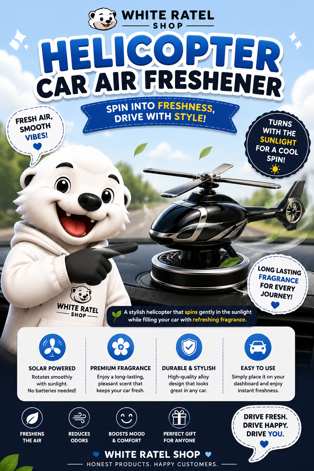 Helicopter Car Air Freshener