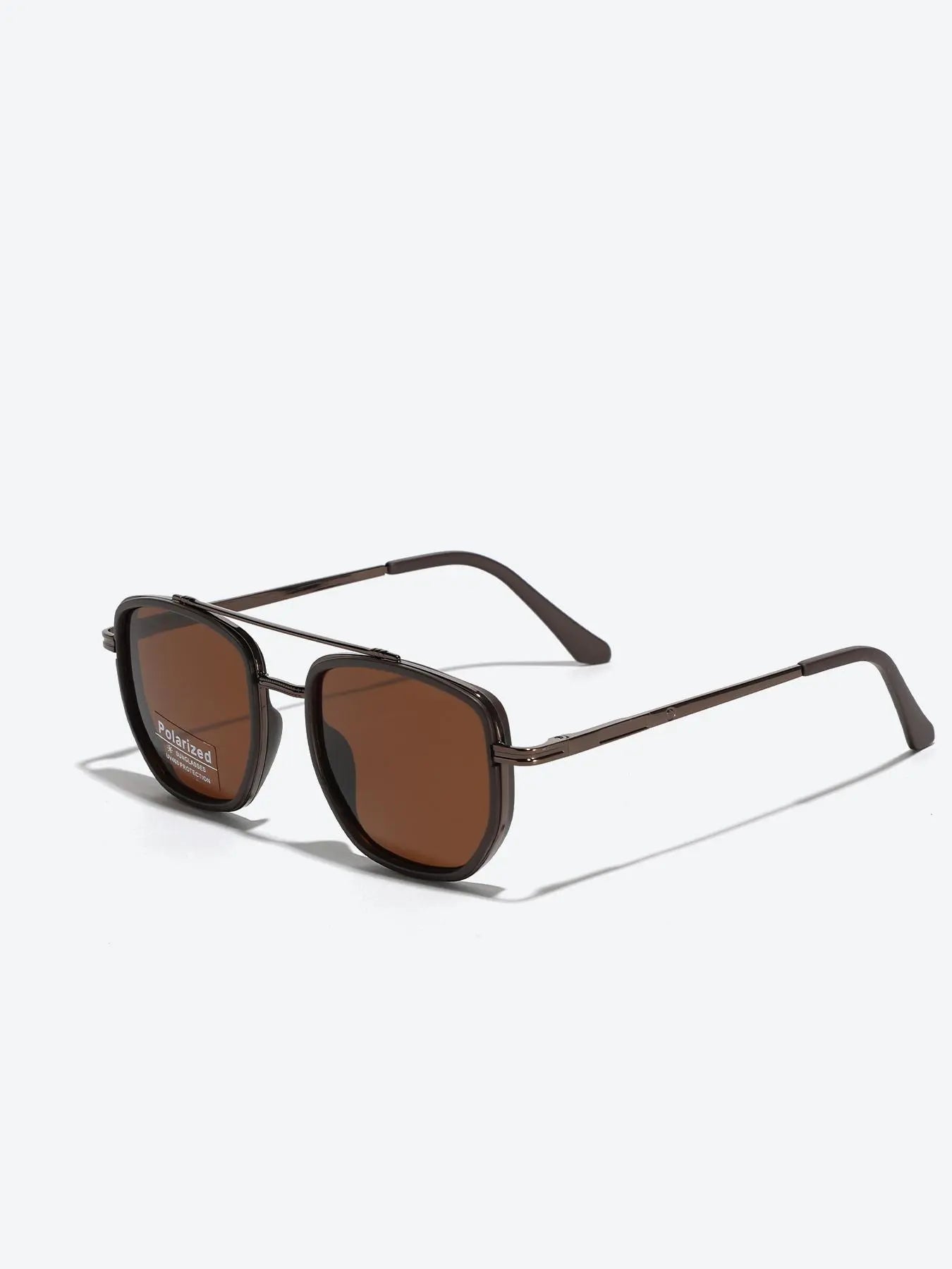 Summer 2025 Simple Polarized Shades Sunglasses for Everyday Use, Summer Geometric Frame Double Beam Fashion Sunglasses, Travel Accessories, National Day Offers