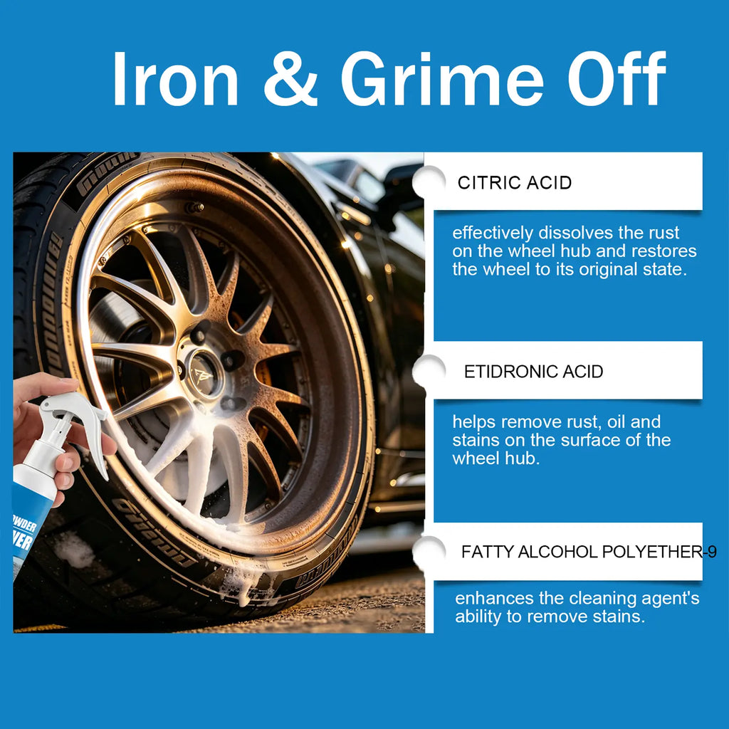 Automotive Rust Remover Spray (120ML) - Fast-Acting Iron & Rust Cleaner for Wheels, Rims, Metal Surfaces - Car Detailing Products, Detailing Products Chemicals - Safe on Most Automotive Finishes, Cars, Motorcycles,Summervibes