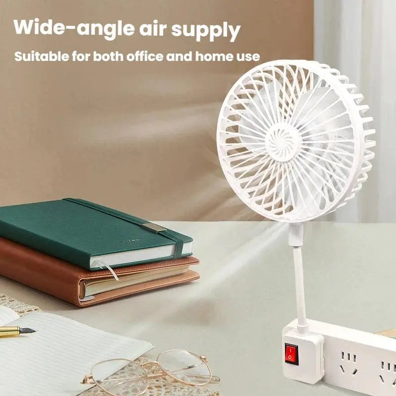 【Summervibes】Portable Home Bedroom Fan with Space for Aromatherapy Tablets, 360-Degree Rotation, Flexible Gooseneck Plug, Energy-Saving Desktop Fan, Suitable for Kitchen, Bathroom, Dormitory, and Office — the Perfect Gift for Summer.