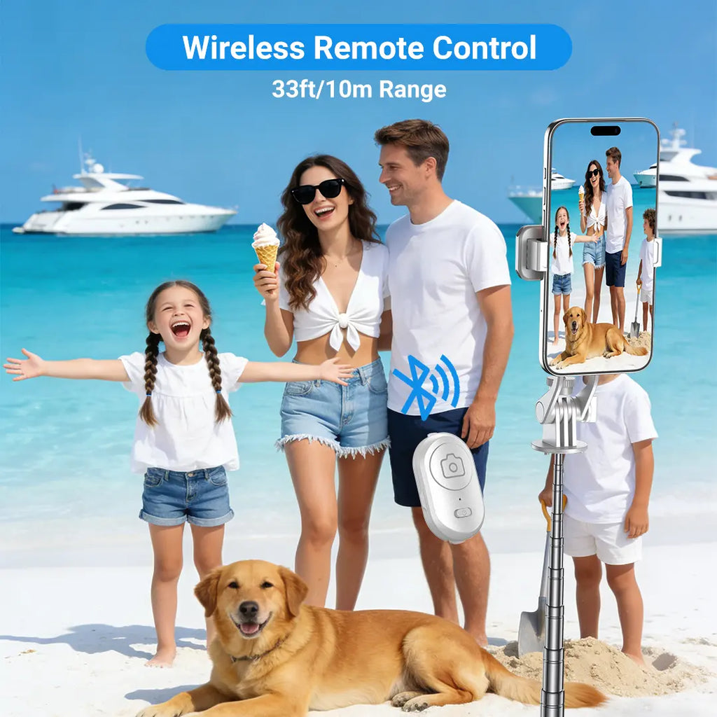 Upgraded Auto-Open 4-In-1 Selfie Stick Tripod — Convenient Shooting, Tripod, Phone Stand, Bluetooth Remote; Foldable Multi-Functional Design with Expansion Mounts: Compatible with Phones, Mirrorless & Action Cameras; Works with All Ios & Android Devices