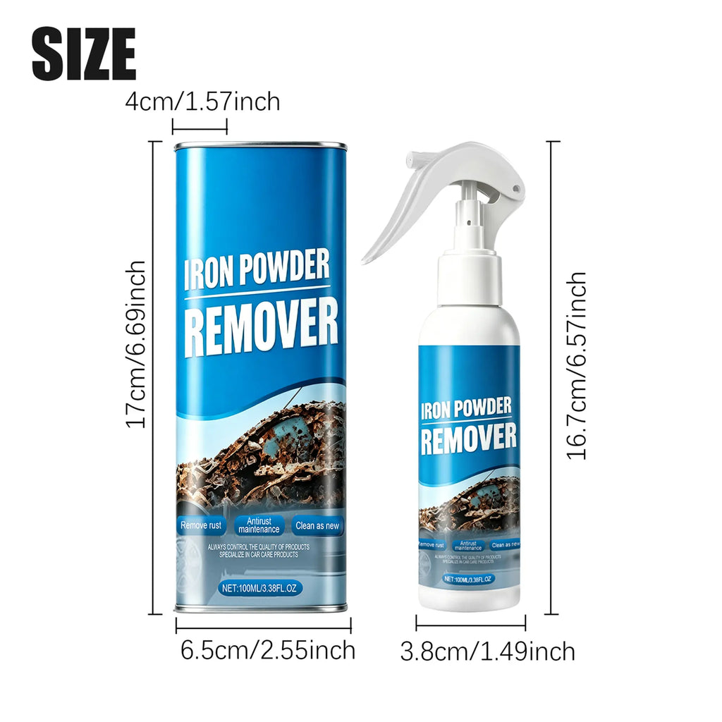 Automotive Rust Remover Spray (120ML) - Fast-Acting Iron & Rust Cleaner for Wheels, Rims, Metal Surfaces - Car Detailing Products, Detailing Products Chemicals - Safe on Most Automotive Finishes, Cars, Motorcycles,Summervibes