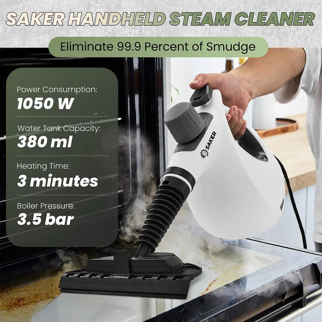 Handheld Steam Cleaner, High-Powered 1050W Multi-Surface Cleaner for Kitchen Bathroom Car Interior, 8-Piece Accessory Kit, Child Lock Safety, Black Friday Deal Cleaning Machines Cleaning Set