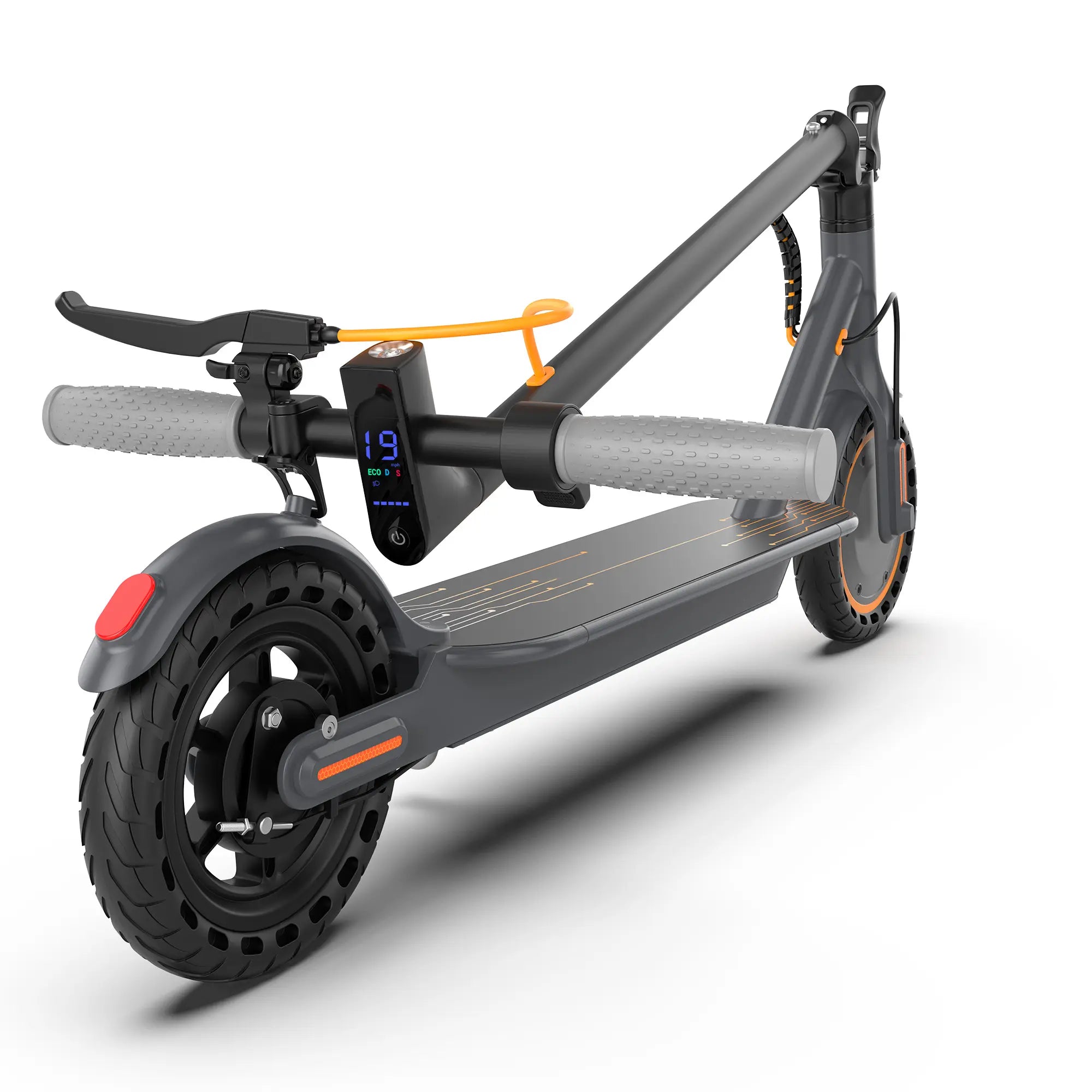 Adult Foldable Electric Commuter Scooter with APP, 350W/500W Motor, 8.5"/10" Puncture-Proof Solid Tires, 19/21MPH Top Speed, 16-28 Mi Range, Dual Braking System, Suspension, Portable Max Pro (Black),Summervibes