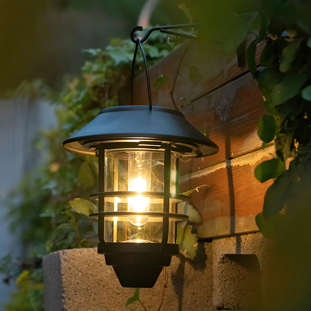 Summervibes，2 Pack Solar Wall Lantern Lights Outdoor, IP65 Waterproof Solar Powered Hanging Lights with Tungsten Filament Bulb, Dusk to Dawn Auto On/Off Solar Sconce Lights for Porch, Fence, Wall, Patio Deco