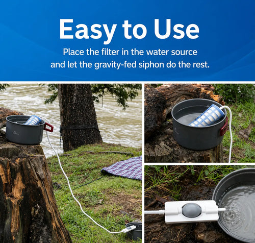 Automatic Water Purification Unit Survival Water Purifier Kit, Portable Water Filter with Ultra-Fine Ceramic Membrane, Helps Reduce Bacteria, Pathogens and Sediment, Not a Traditional Filter Straw Tiktokshopspringglowup