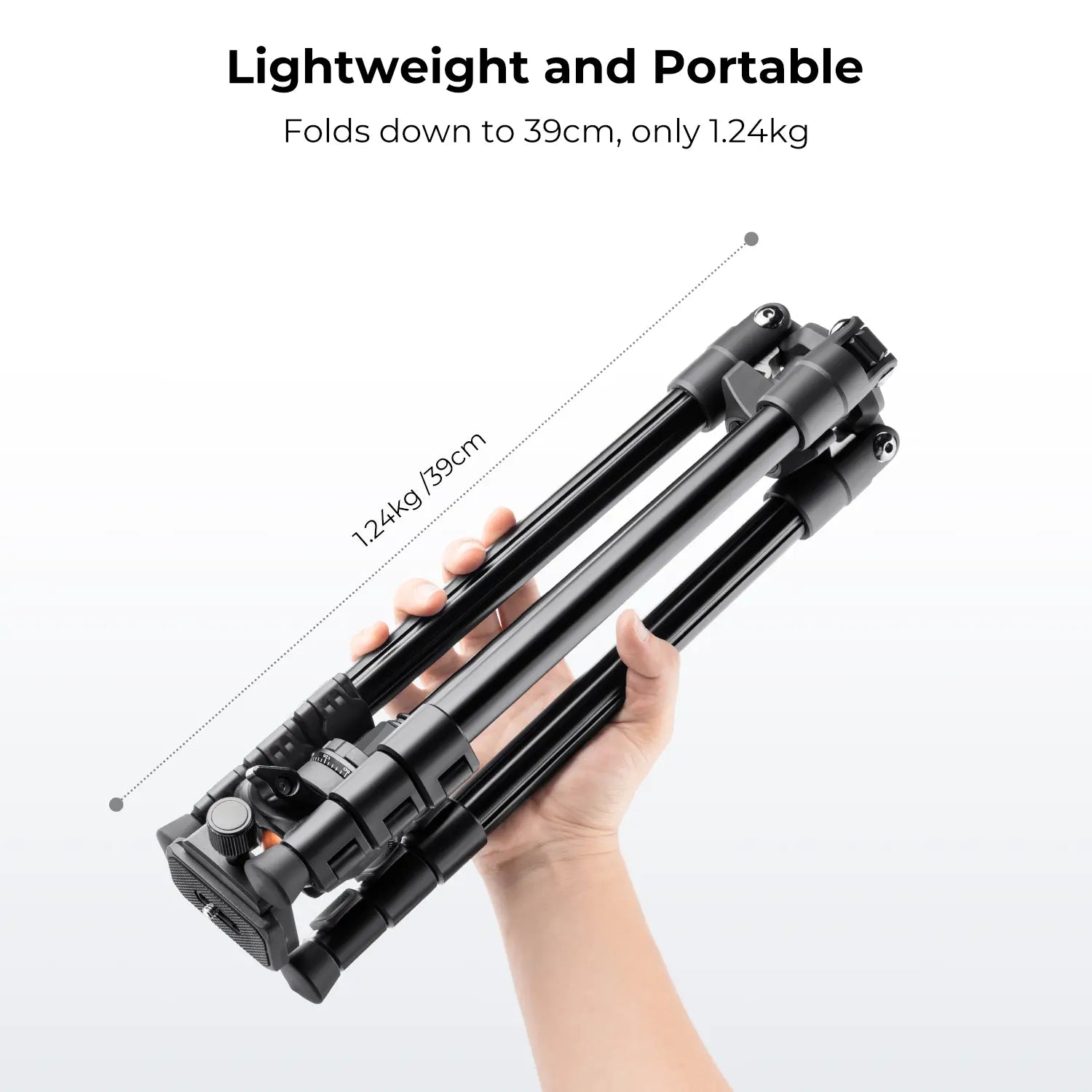[K&F CONCEPT]K&F Concept 64 Inch/163Cm Camera Tripod,Lightweight Travel Outdoor DSLR Tripods with 360 Degree Ball Head Load Capacity 8Kg/17.6Lbs,Cellphone Clip for Smartphone Live Streaming Vlog O234A1+BH-36 ,Deskmount