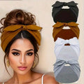 Women'S Unisex 4-Pack Wide Rabbit Ear Elastic Ribbon Headbands Set, Non-Slip Soft Thick African Style Headbands for Sports, Yoga, Gym, Comfortable Wide-Brimmed Hair Accessories, Valentine'S Day/Christmas Gift, Headbands for Women,Summervibes