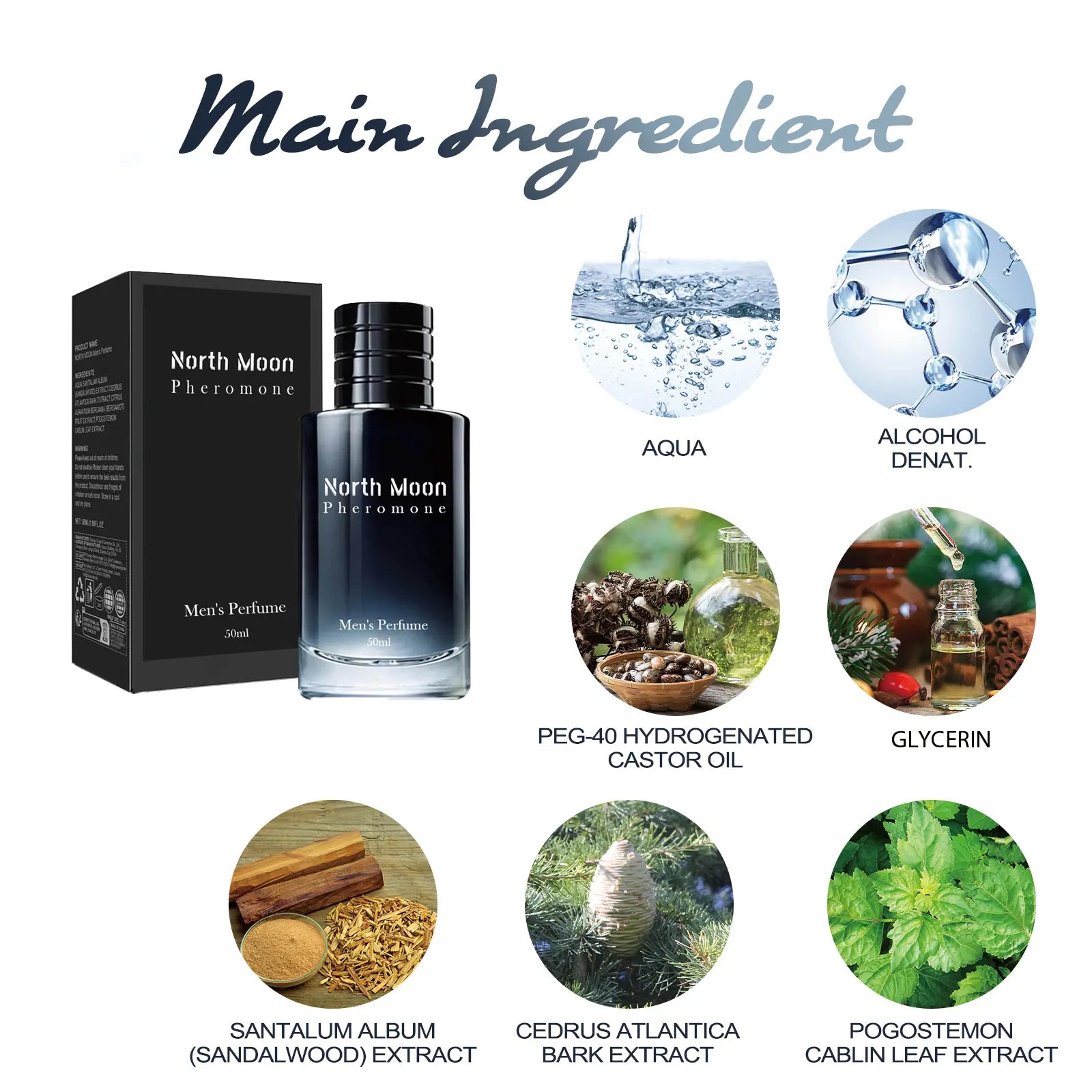 North Moon Men'S Perfume, Long-Lasting Light Fragrance Fresh Niche Perfume Men and Women Mood Atmosphere Dating Perfume
