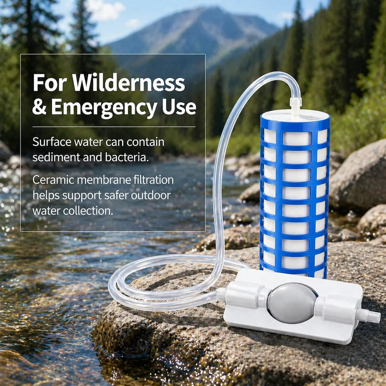 Automatic Water Purification Unit Survival Water Purifier Kit, Portable Water Filter with Ultra-Fine Ceramic Membrane, Helps Reduce Bacteria, Pathogens and Sediment, Not a Traditional Filter Straw Tiktokshopspringglowup